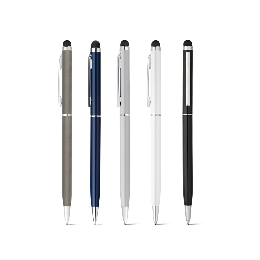 ZOE. Esferográfica em alumínio com escrita em azul