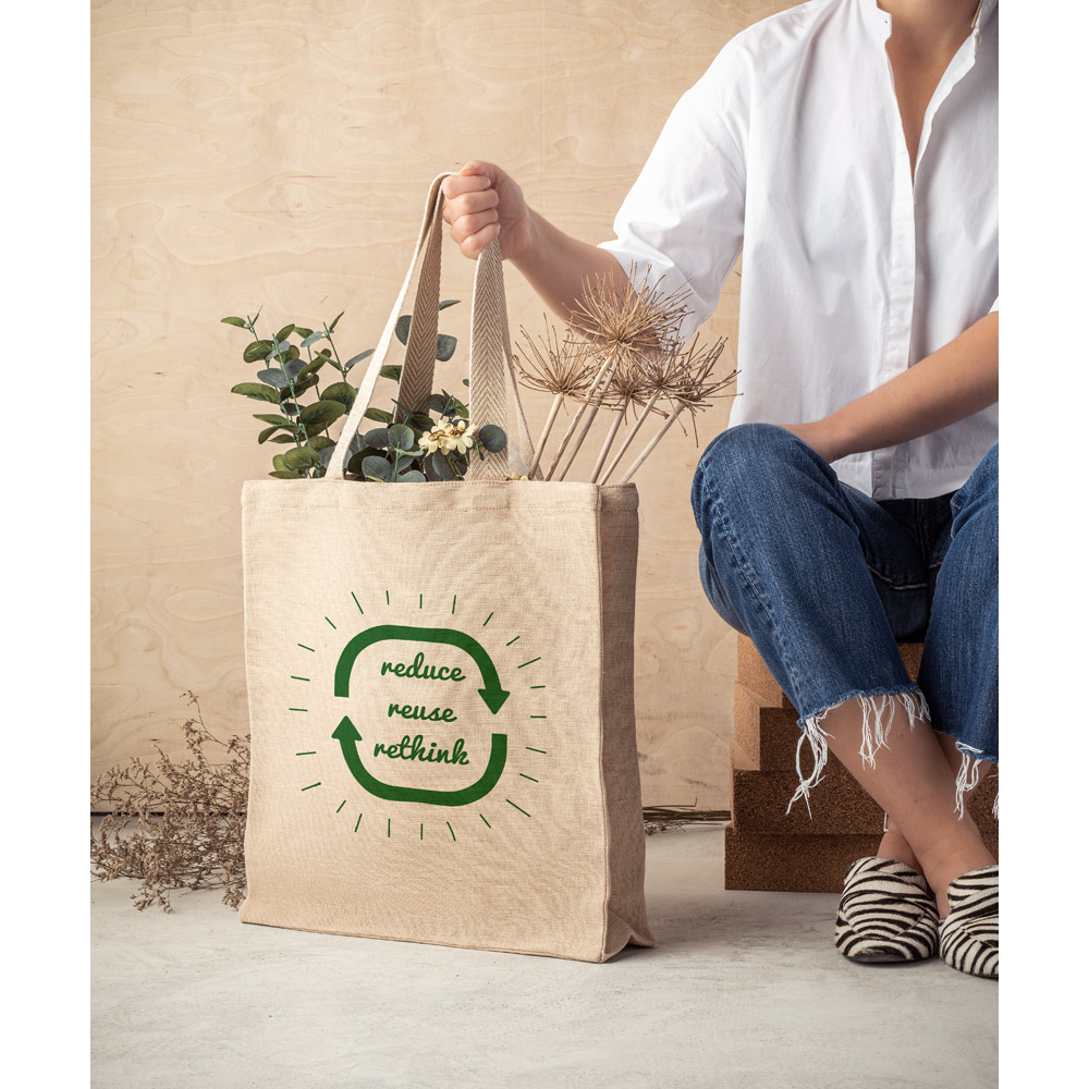 PADOVA. Sacola em juco (mistura de algodão e juta, 275 g/m²) - Imagem 3