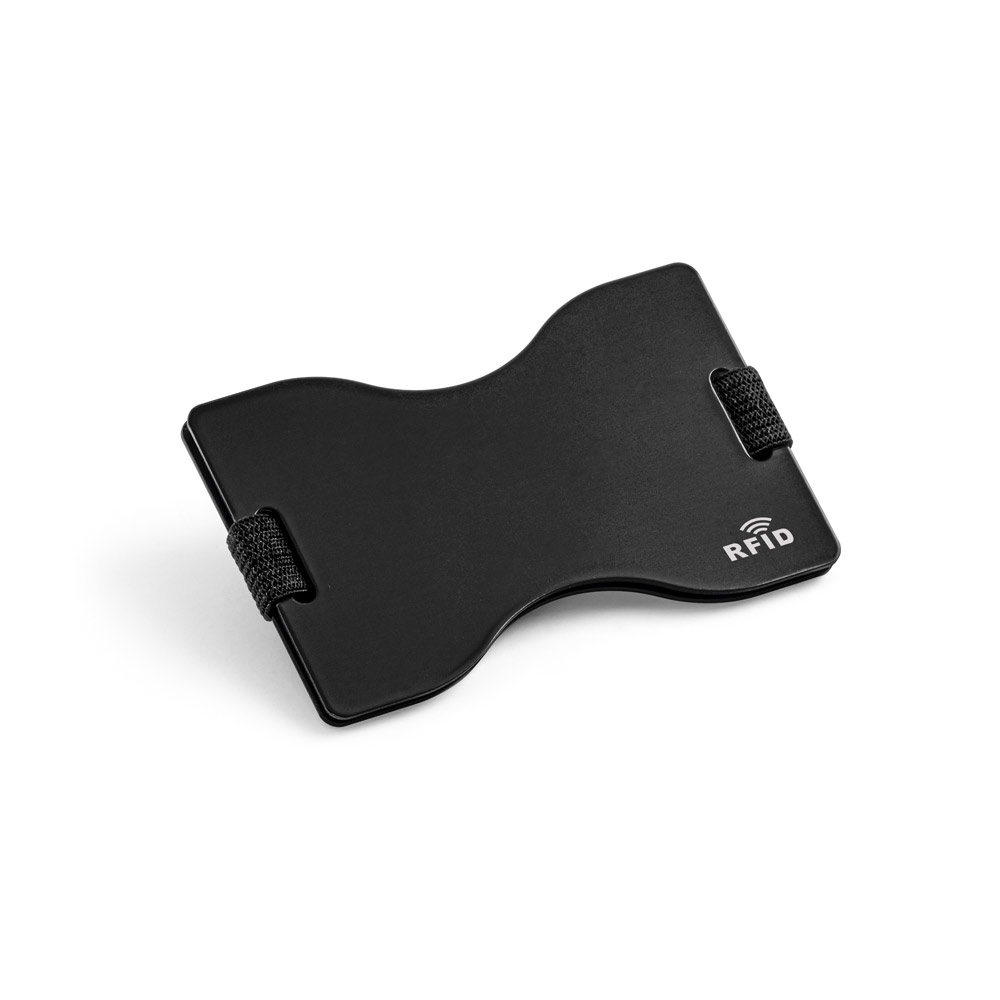 MULLER. Porta cartões com bloqueio RFID e fita elástica em poliéster - Imagem 2