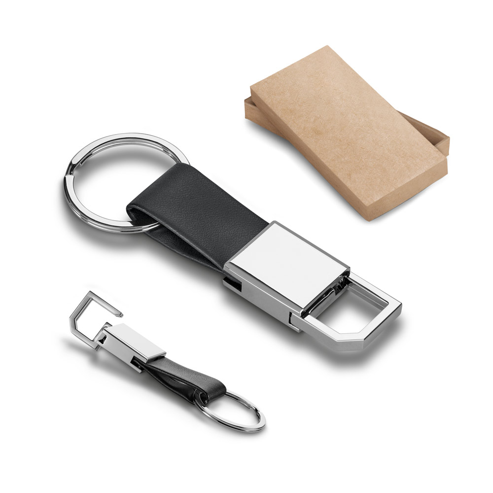 BOURCHIER. Chaveiro em c.sintético e metal com mosquetão