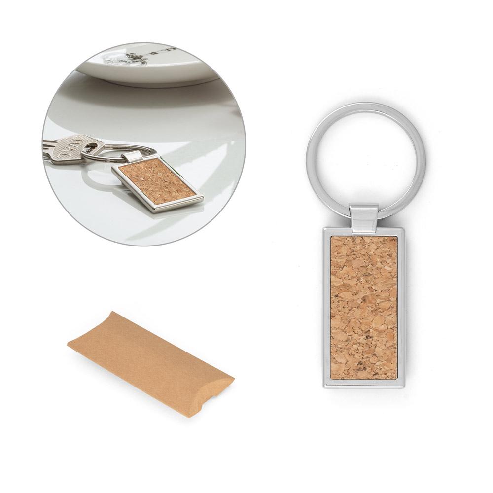 RALDIC. Chaveiro em cortiça e metal