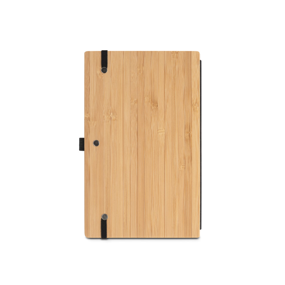 BUARQUE A5. Caderno A5 de capa e contracapa em placa de bambu e lombada em PET 100% reciclado, com 192 páginas pautadas - Imagem 5