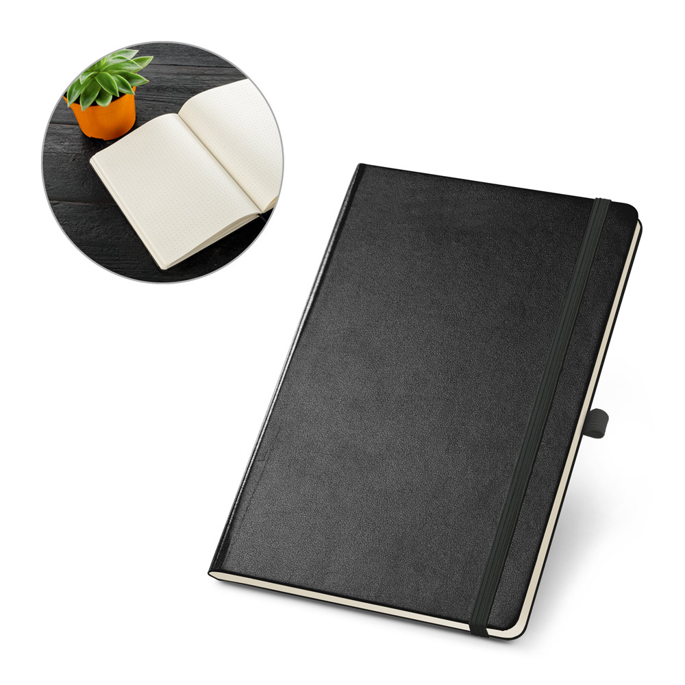 CARRE. Caderno A5 de capa dura em PVC com 160 páginas pontilhadas