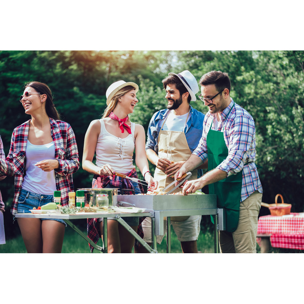 ALIOLI KING. Kit churrasco em caixa kraft com 4 peças em aço inox e bambu - Imagem 3