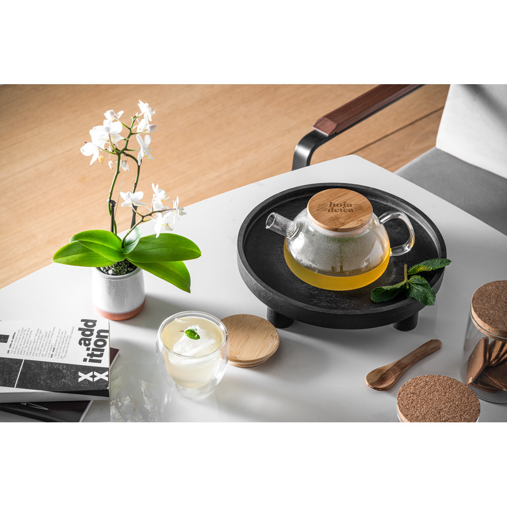 SNEAD. Bule de vidro borossilicato com tampa em bambu 750 mL - Imagem 3