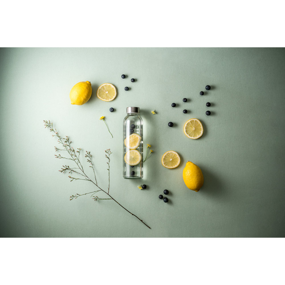 SOLER. Squeeze em vidro com tampa em aço inox 500 mL - Imagem 3