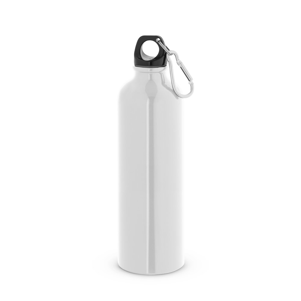 KARSTEN L. Squeeze esportiva em aço inox de parede simples com mosquetão 790 mL - Imagem 4