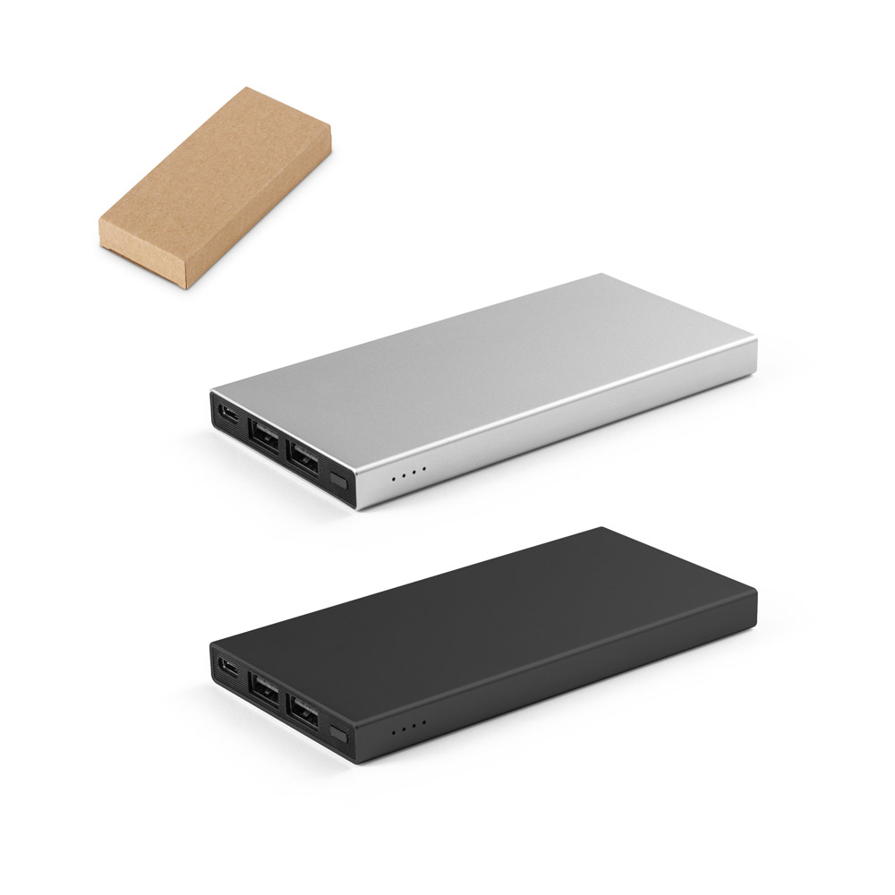 DOROTHY 5. Bateria portátil em alumínio 100% reciclado e bateria em lítio com capacidade de 5'000 mAh