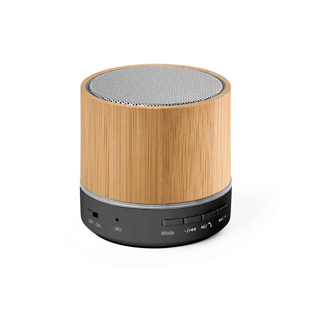 RE-GLASHOW. Caixa de som portátil em bambu e ABS 100% reciclado com microfone e autonomia de 4h30 - Imagem 3